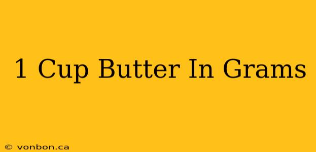 1 Cup Butter In Grams