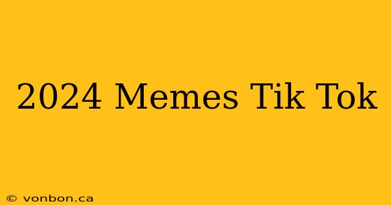 2024 Memes Tik Tok