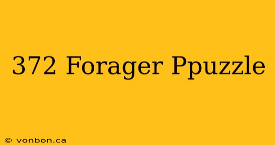 372 Forager Ppuzzle