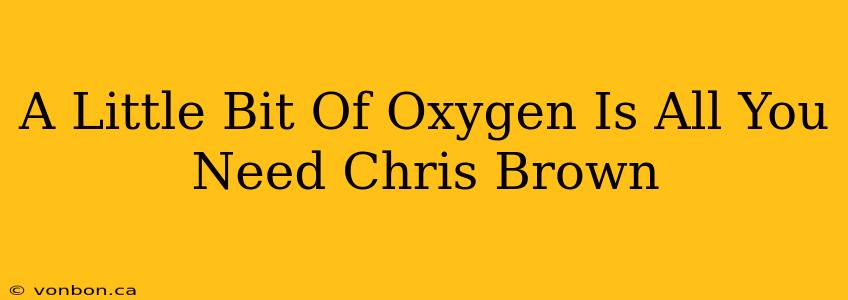 A Little Bit Of Oxygen Is All You Need Chris Brown