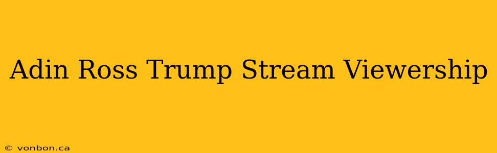 Adin Ross Trump Stream Viewership