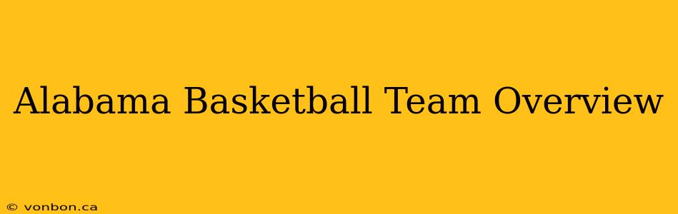Alabama Basketball Team Overview