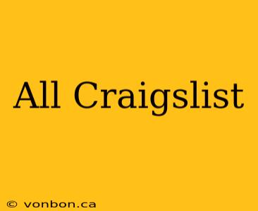 All Craigslist