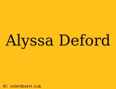 Alyssa Deford