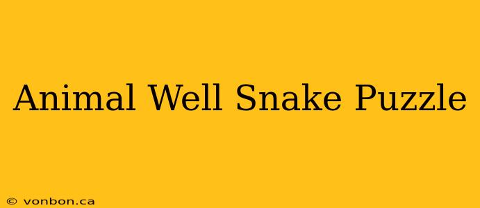 Animal Well Snake Puzzle