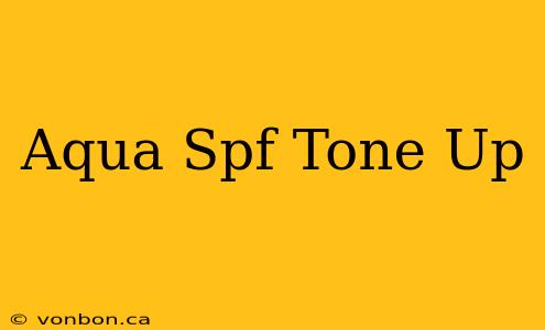 Aqua Spf Tone Up