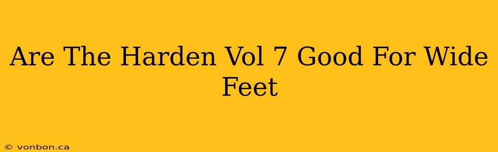 Are The Harden Vol 7 Good For Wide Feet