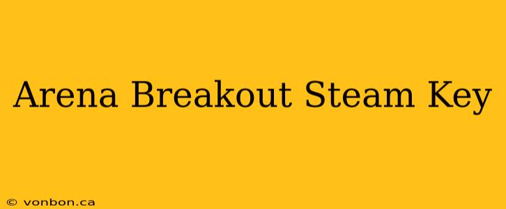 Arena Breakout Steam Key