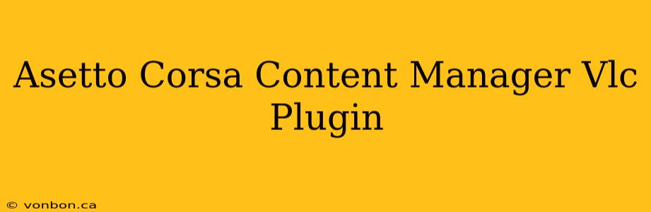 Asetto Corsa Content Manager Vlc Plugin