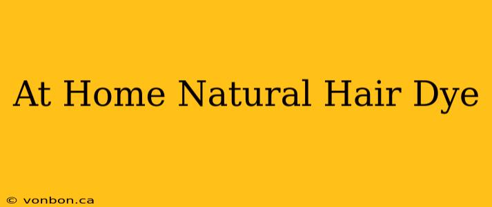 At Home Natural Hair Dye