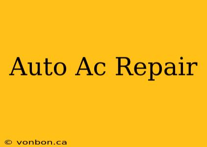 Auto Ac Repair