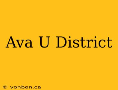 Ava U District