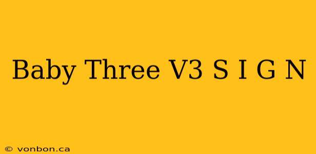 Baby Three V3 S I G N