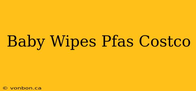 Baby Wipes Pfas Costco