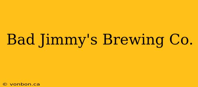 Bad Jimmy's Brewing Co.