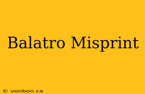 Balatro Misprint