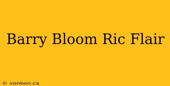 Barry Bloom Ric Flair