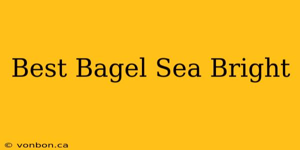 Best Bagel Sea Bright