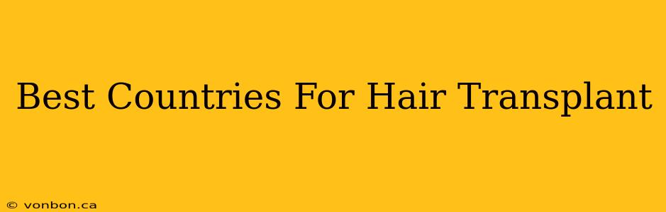 Best Countries For Hair Transplant