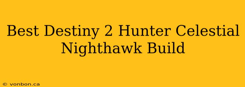 Best Destiny 2 Hunter Celestial Nighthawk Build