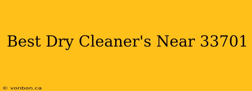 Best Dry Cleaner's Near 33701