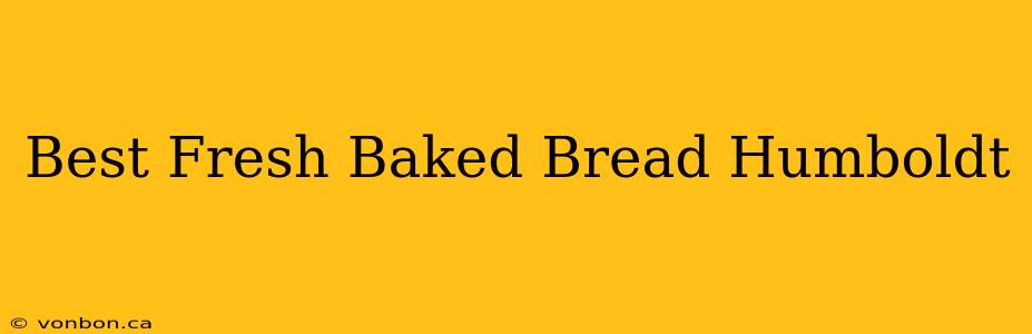 Best Fresh Baked Bread Humboldt