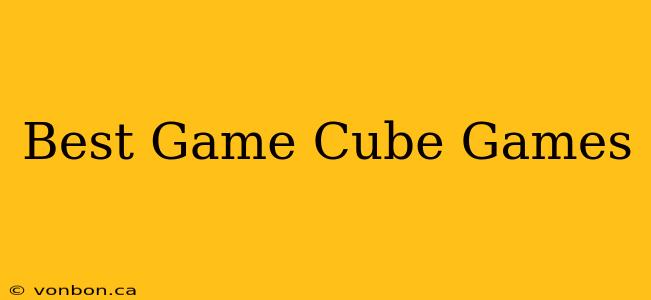 Best Game Cube Games