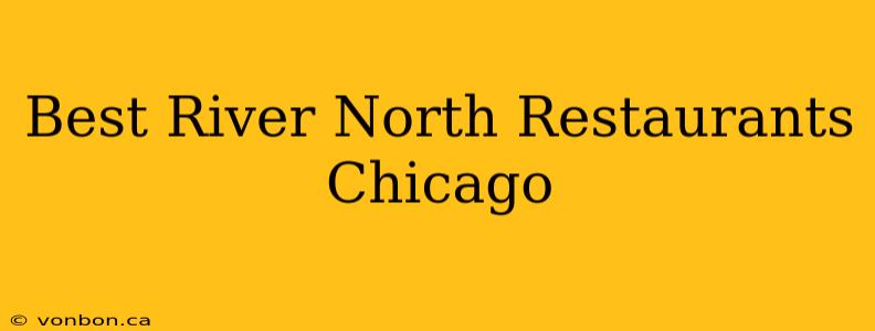 Best River North Restaurants Chicago