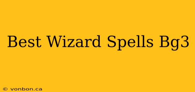 Best Wizard Spells Bg3