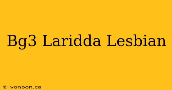 Bg3 Laridda Lesbian