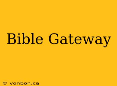 Bible Gateway