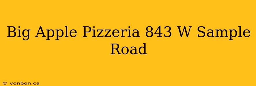 Big Apple Pizzeria 843 W Sample Road