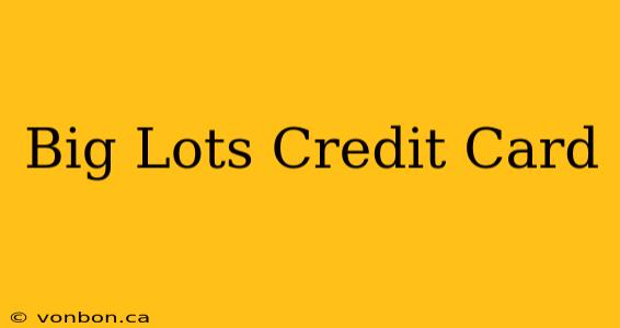 Big Lots Credit Card