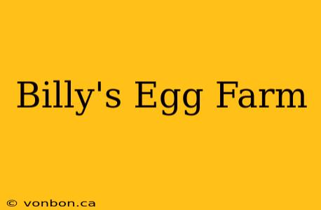 Billy's Egg Farm