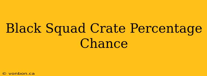 Black Squad Crate Percentage Chance