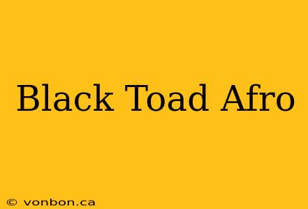 Black Toad Afro