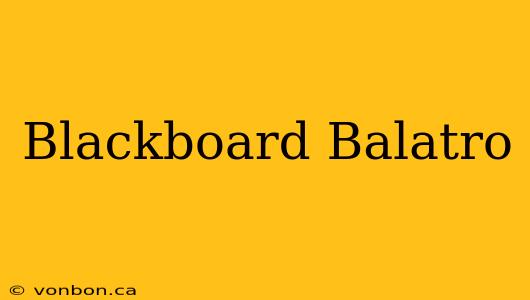 Blackboard Balatro