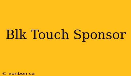 Blk Touch Sponsor