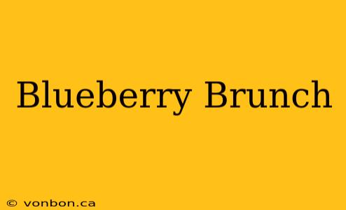 Blueberry Brunch