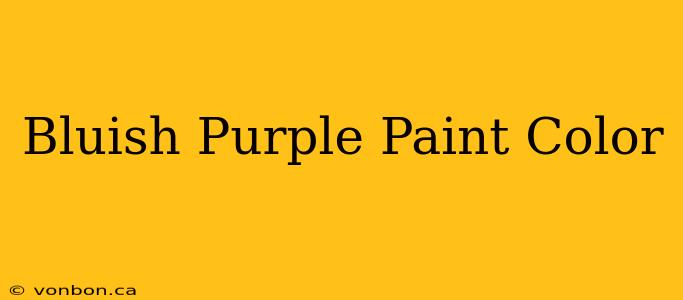 Bluish Purple Paint Color