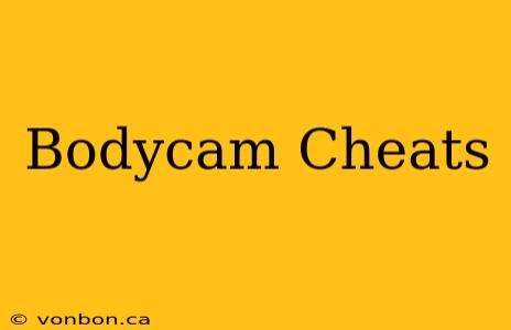 Bodycam Cheats