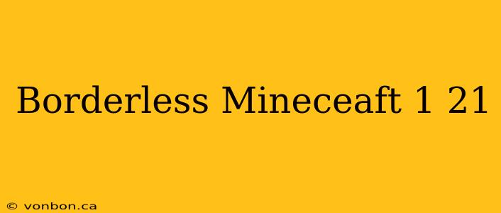 Borderless Mineceaft 1 21