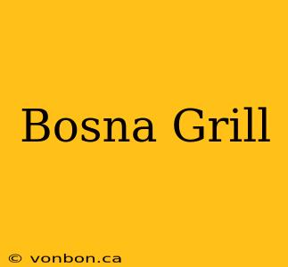 Bosna Grill