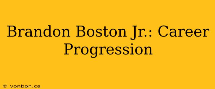 Brandon Boston Jr.: Career Progression