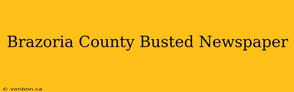 Brazoria County Busted Newspaper