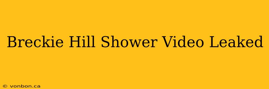 Breckie Hill Shower Video Leaked