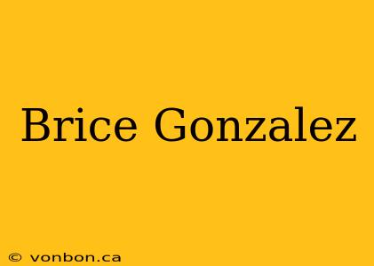 Brice Gonzalez