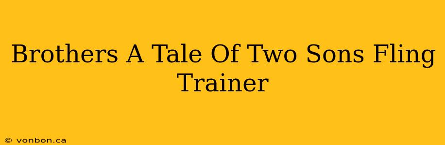 Brothers A Tale Of Two Sons Fling Trainer