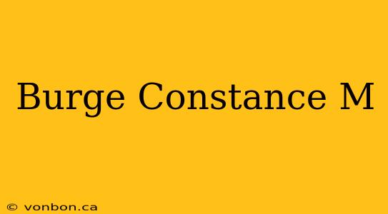 Burge Constance M