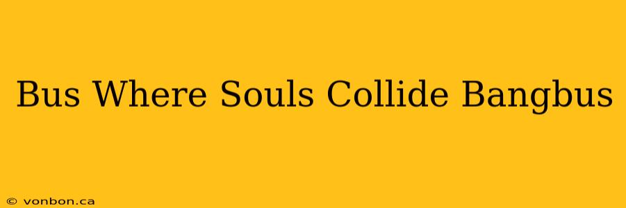 Bus Where Souls Collide Bangbus